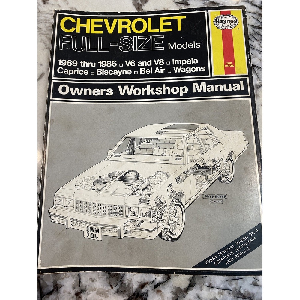 1969-1986 Haynes Chevrolet Full Size Owners Workshop Service Manual 704 V6 V8
